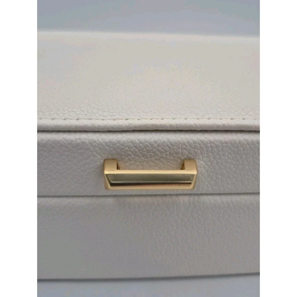 Rachel Zoe Jewelry Box Ivory Tone Faux Tone Hardware Ring Organizer New With Tag
